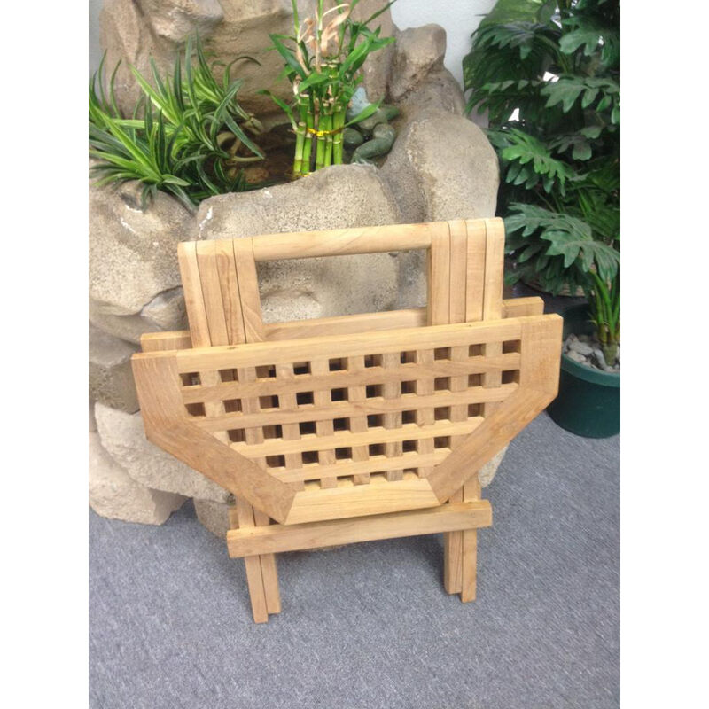 Teak Octagonal Picnic Table (shown in open & close position)