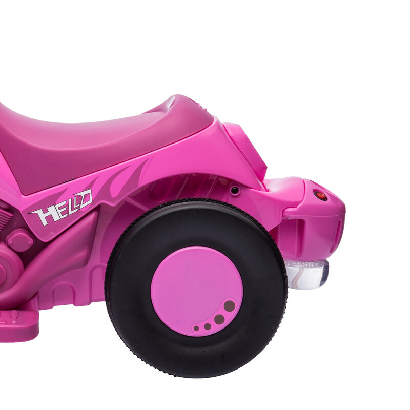 BreeBe Ride On Motorcycle, 6V Ride on Bubble Car, 3 Wheeled Electric Motorcycle for Kids w/ LED Headlight, Music image number 7