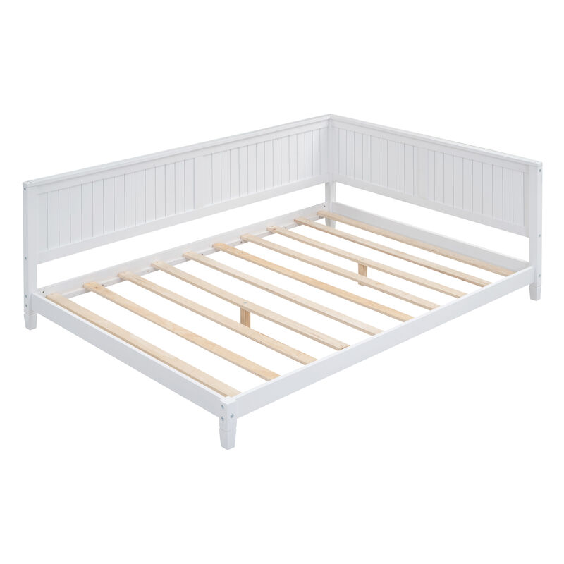 Whisen Classic Design Wood Daybed, Sofa Bed with Backrset and Unique Armrset image number 0