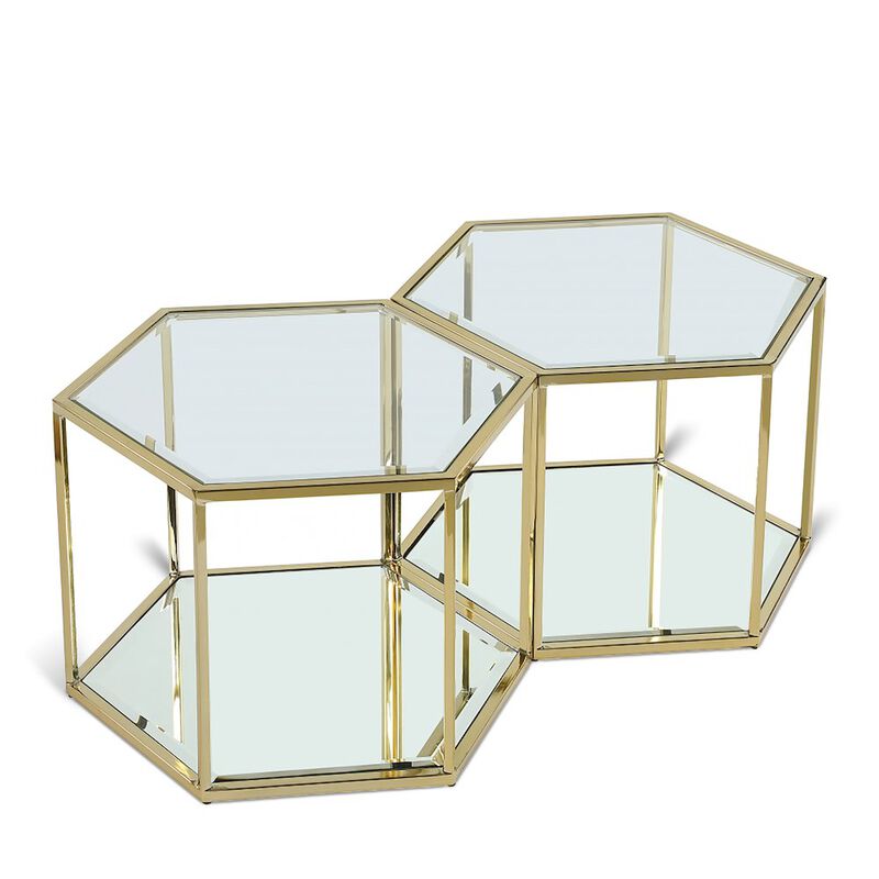Meridian Furniture Sei Brushed Gold Coffee Table