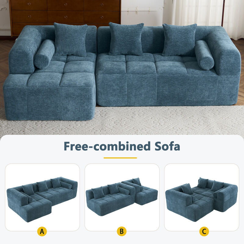 Merax Full-Compressed Sofa Modular Sectional Sofa