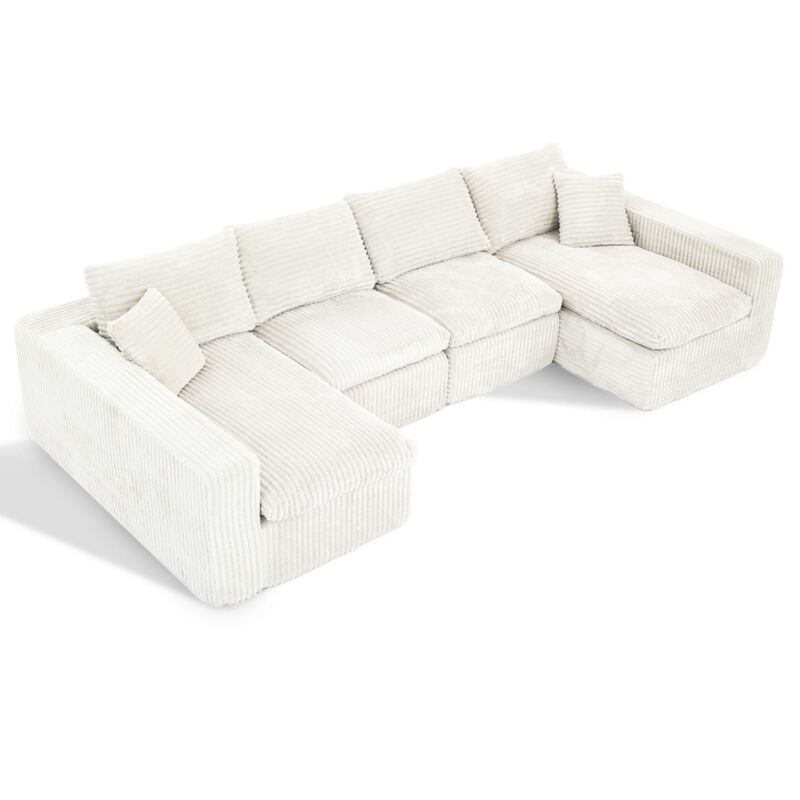 Nespfe Modular U-Shaped Compressed Sectional Sofa image number 7