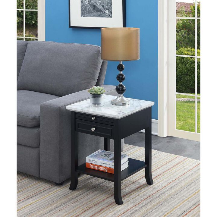 Convience Concept, Inc. American Heritage Logan End Table with Drawer and Slide