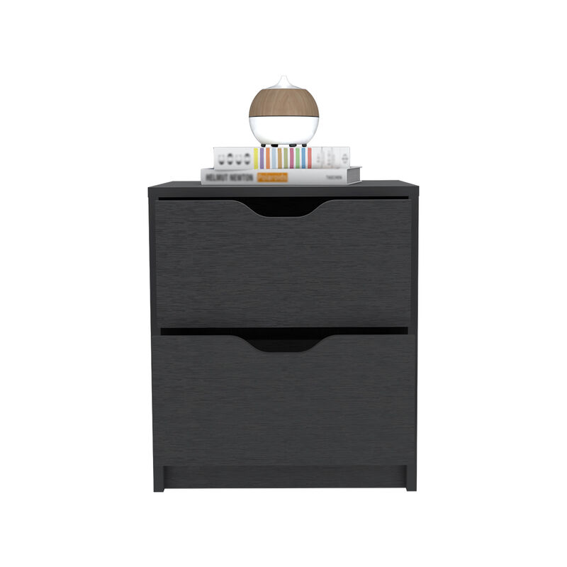 Streamdale Nightstand Gandu, Two Drawers, Wengue Finish