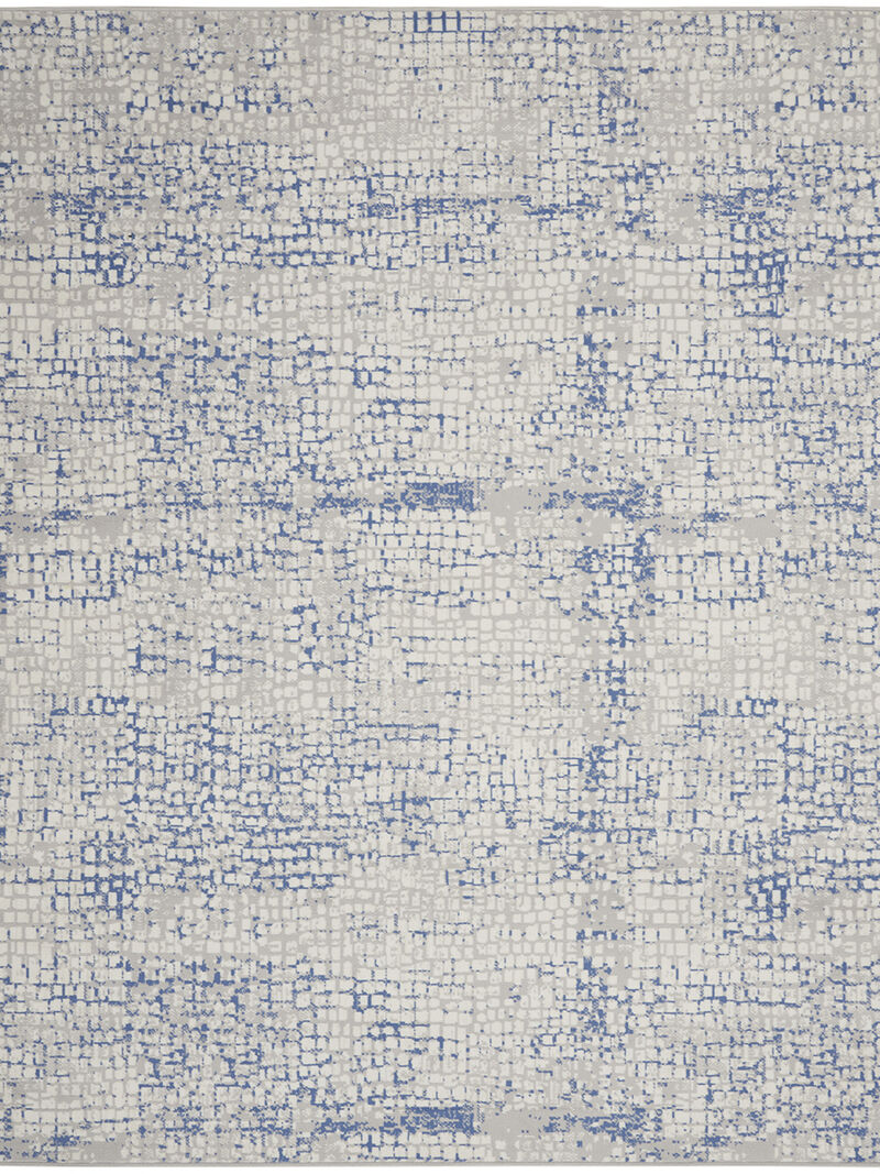 Whimsicle WHS07 Gray/Blue 7' x 10' Rug