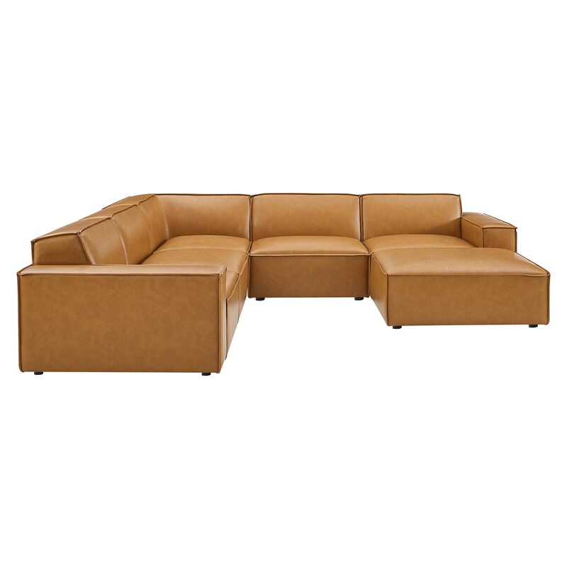 Restore 6-Piece Vegan Leather Sectional Sofa image number 1