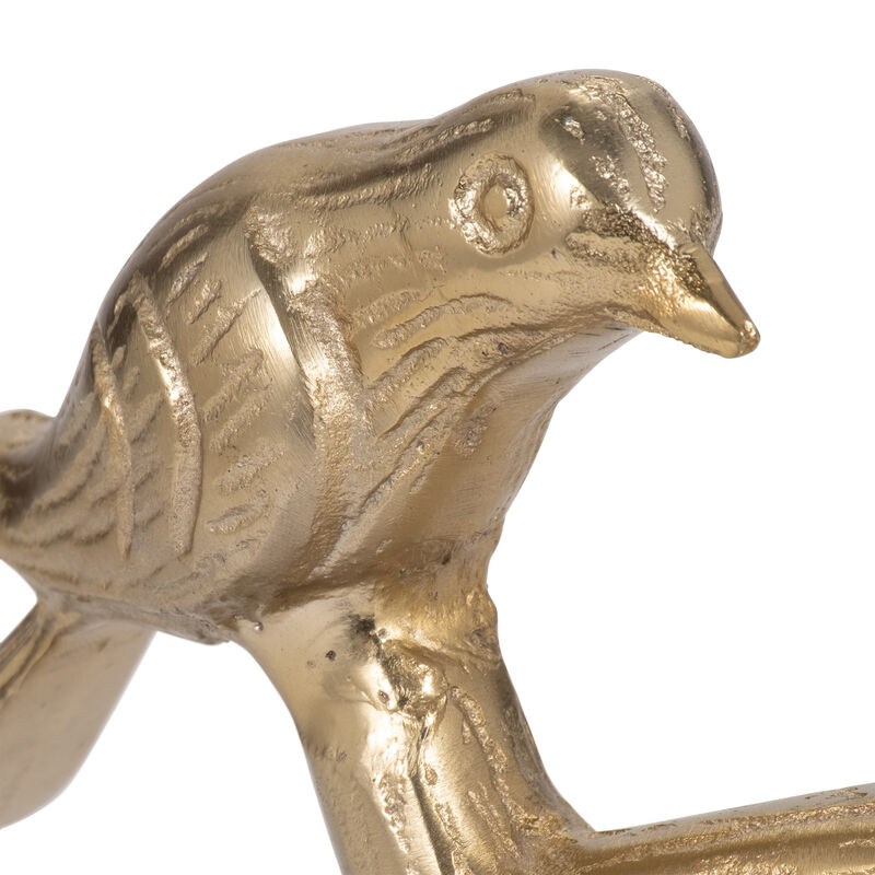 Metal Perched Birds in Gold image number 4