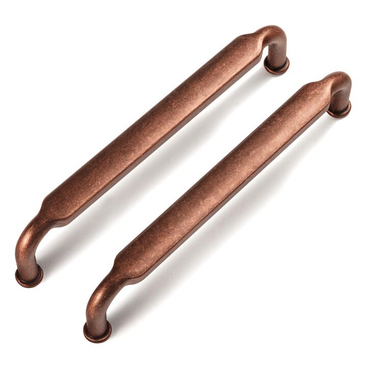 Goo-Ki 6 Pack 5 Inch (128mm) Hole Center Cabinet Pulls Antique Copper Zinc Alloy Kitchen Drawer Pulls Drawer Handles 5.4 Inch Le