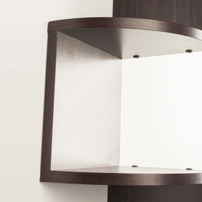 Large Laminated Corner Wall Mount Shelf