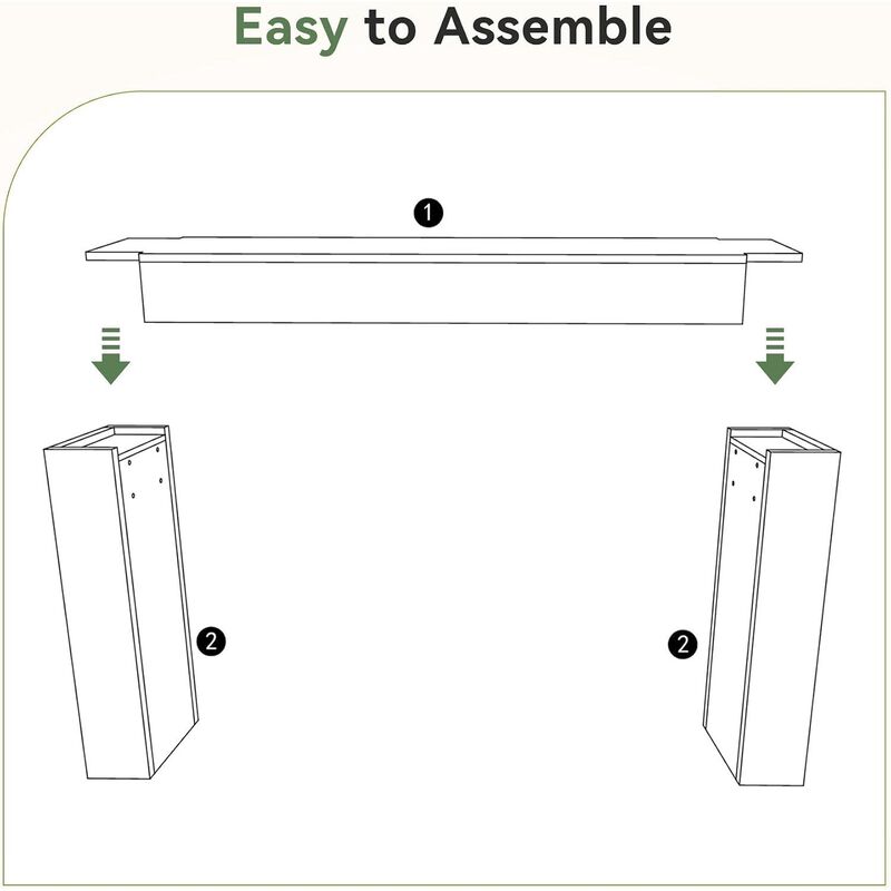 Tribesigns Farmhouse Wood Console Table image number 5