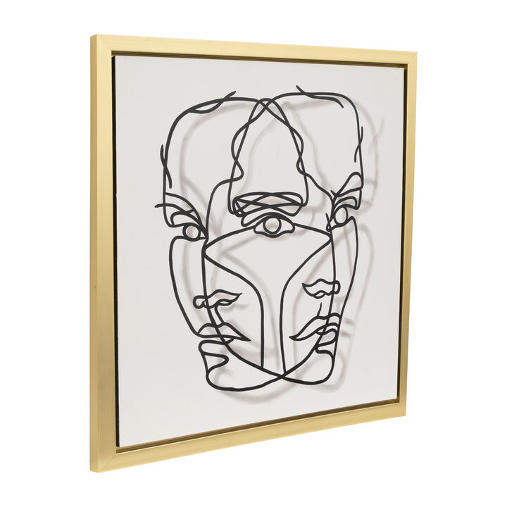 Gold Frame Face Illusion Art