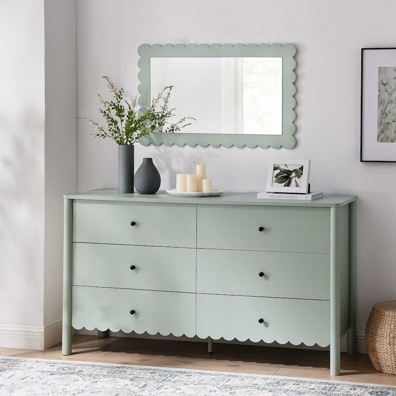 Emmeline Scalloped 6-Drawer Dresser image number 7