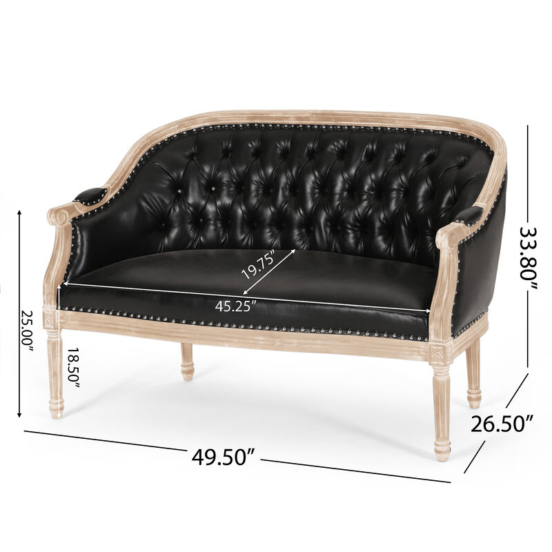 Damtib PU Loveseat Sofa image number 9