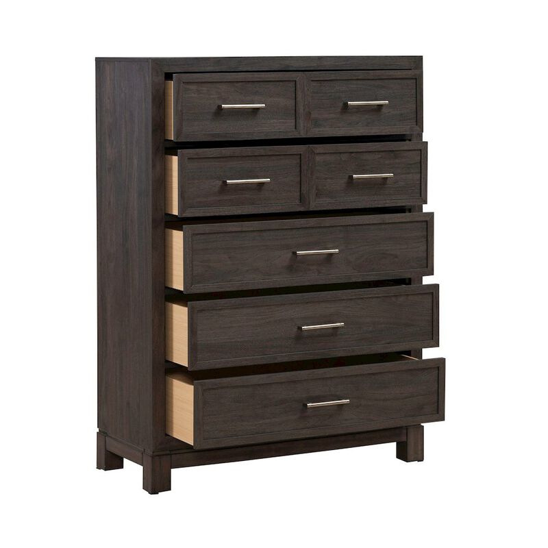 Liberty Furniture Modern Edge 5 Drawer Chest for Bedroom - Caffe image number 4