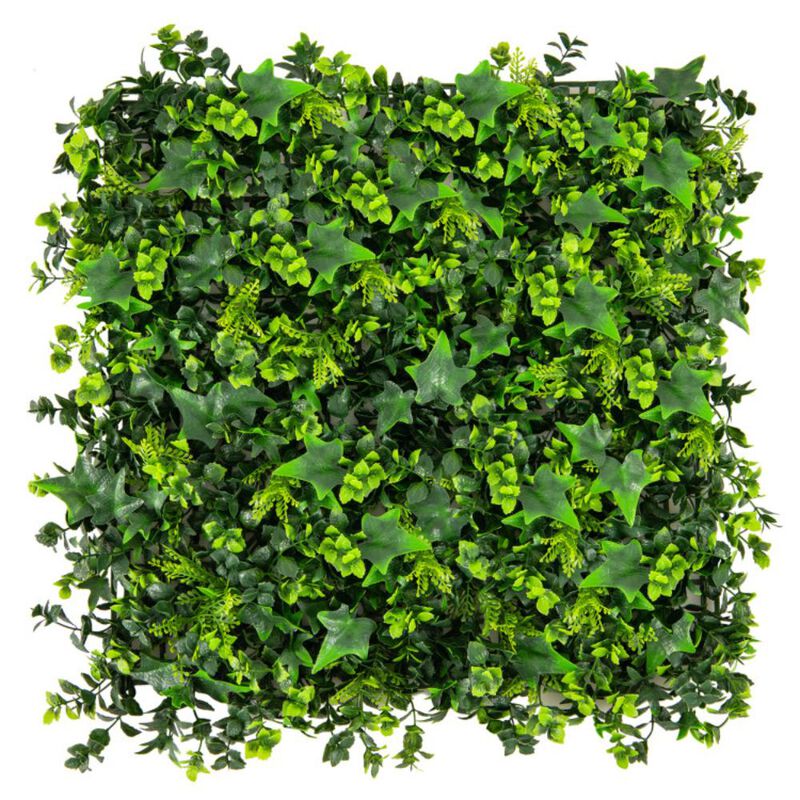 Hivvago 12 Pieces Artificial Greenery Foliage Panels with Insertable Branches