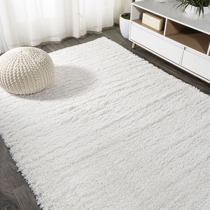 Groovy Solid Shag Area Rug