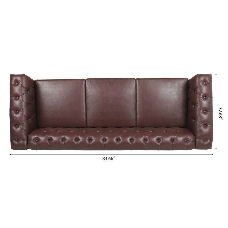Square Arm Sofa with Removable Cushions image number 9