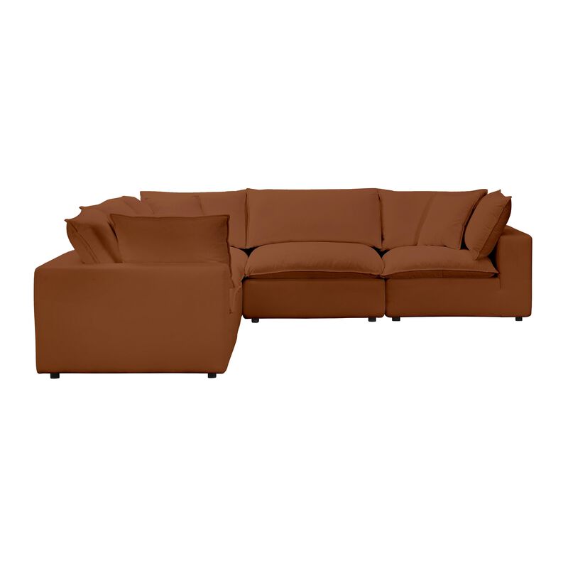Cali Rust Performance Fabric Modular L-Sectional image number 0