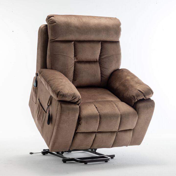Recliners Lift Chair with Hidden Cup Holder Relax Sofa Chair Power Electric Reclining for Elderly