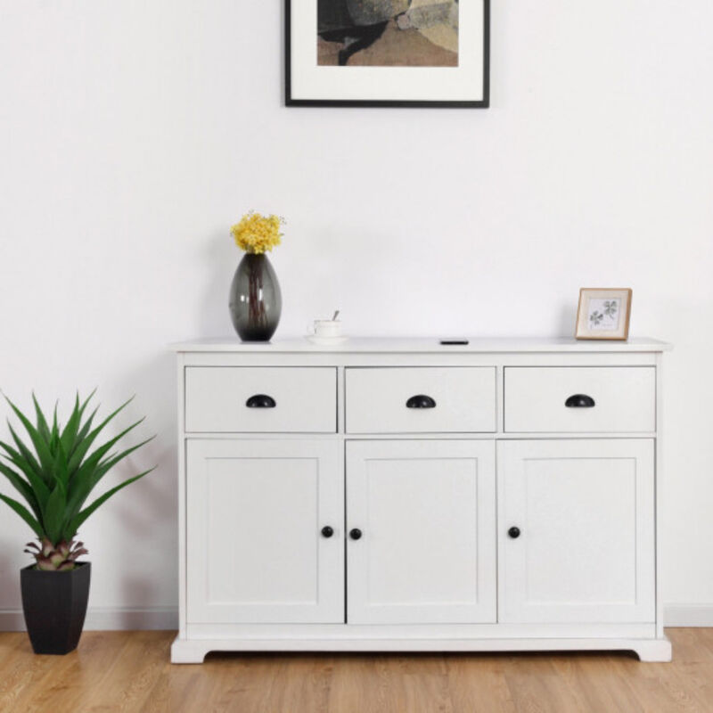 3 Drawers Sideboard Buffet Table Whith Storage Console Cabinet