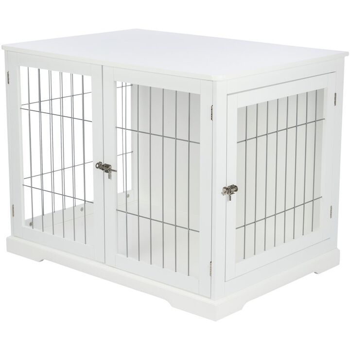 TRIXIE Dog Crate, Wooden Indoor Kennel Furniture for Dogs Up to 66 lb