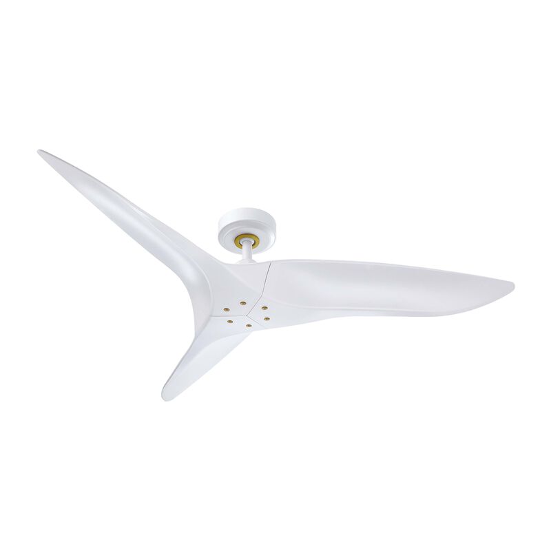 52 in. White Reversible 6-Speed Ceiling Fan with Remote without Light