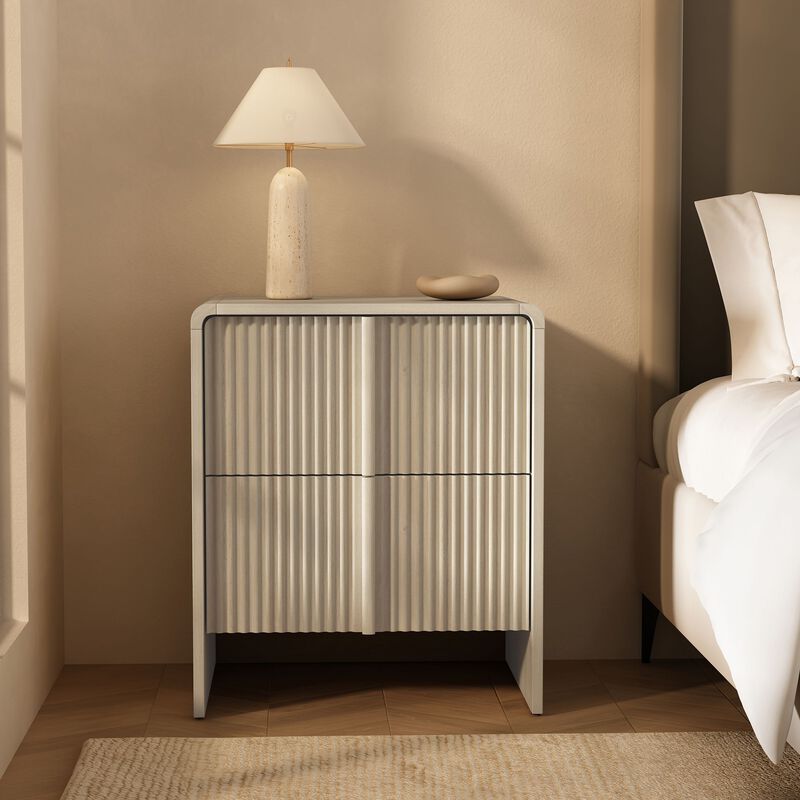 Novara 2-Drawer Nightstand in Oak image number 1