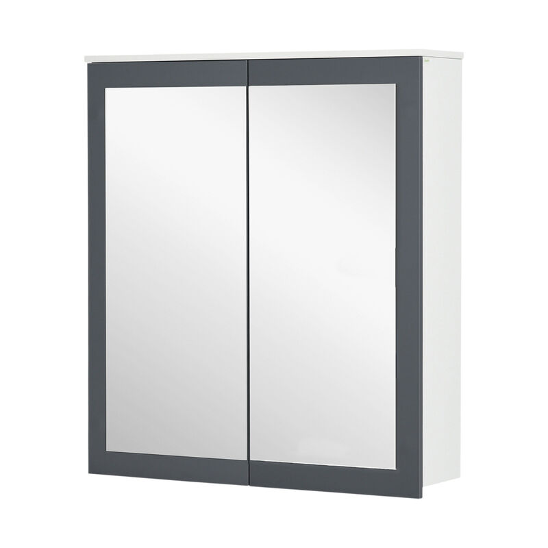 Wall Mounted Bathroom Cabinet with Mirror and Enclosed Storage Space