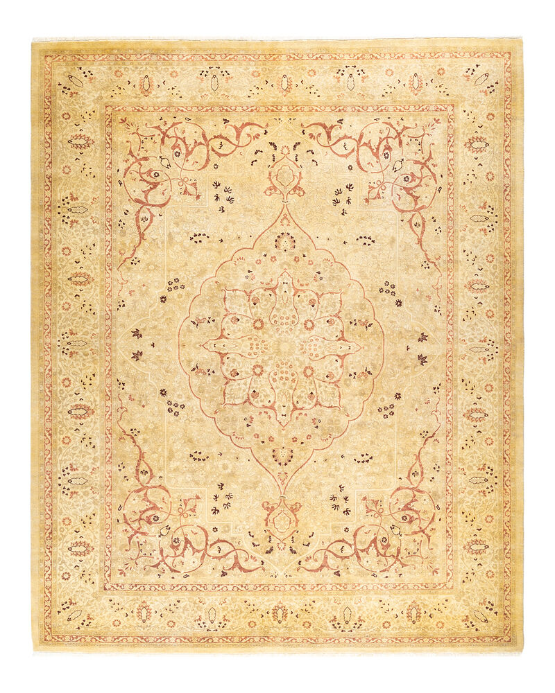 Mogul, One-of-a-Kind Hand-Knotted Area Rug  - Beige,  8' 2" x 10' 2" image number 1