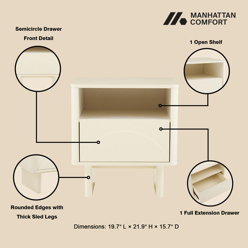 Ella Cream Nightstand