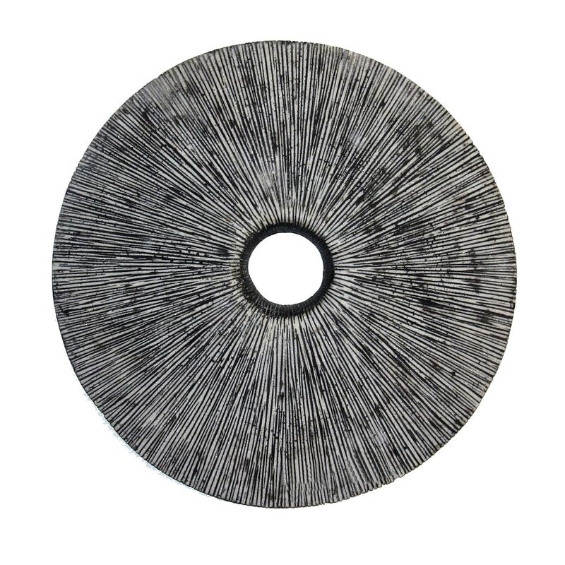 HomeRoots 30" X 30" Contemporary Grey Round Rib Wall Art image number 0