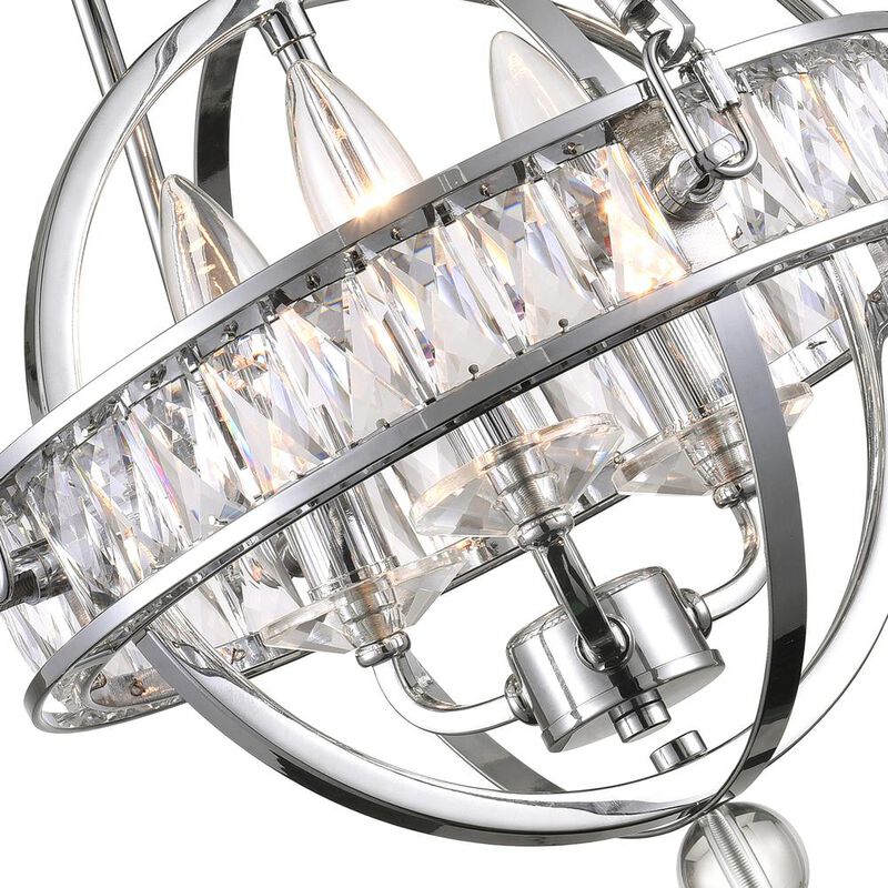 CWI Lighting Arkansas 3 Light Mini Chandelier With Chrome Finish