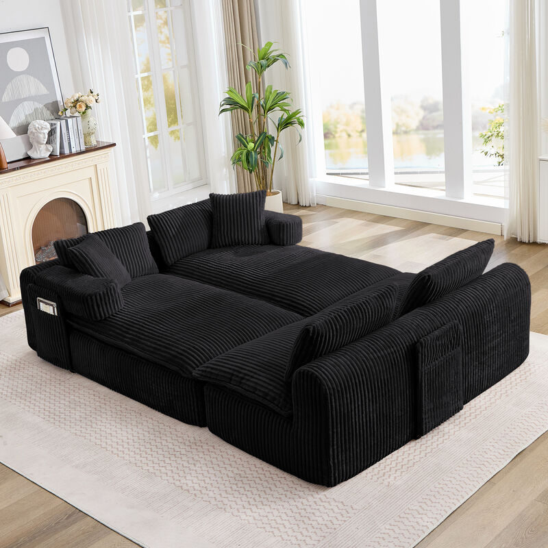 Britan 149" Oversized Sectional Couches U Shaped Couch image number 9