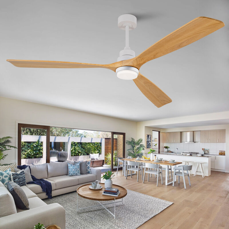 ELEMENT ACE 72 Inch Modern Ceiling Fan With Light Remote Control Reversible DC Motor Dimmable LED image number 1