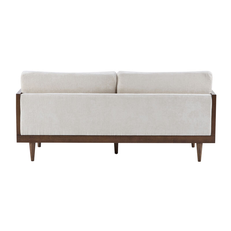 Christopher Knight Home Dorian 72" Rubberwood and Rattan 3-Seater Sofa with Cushion