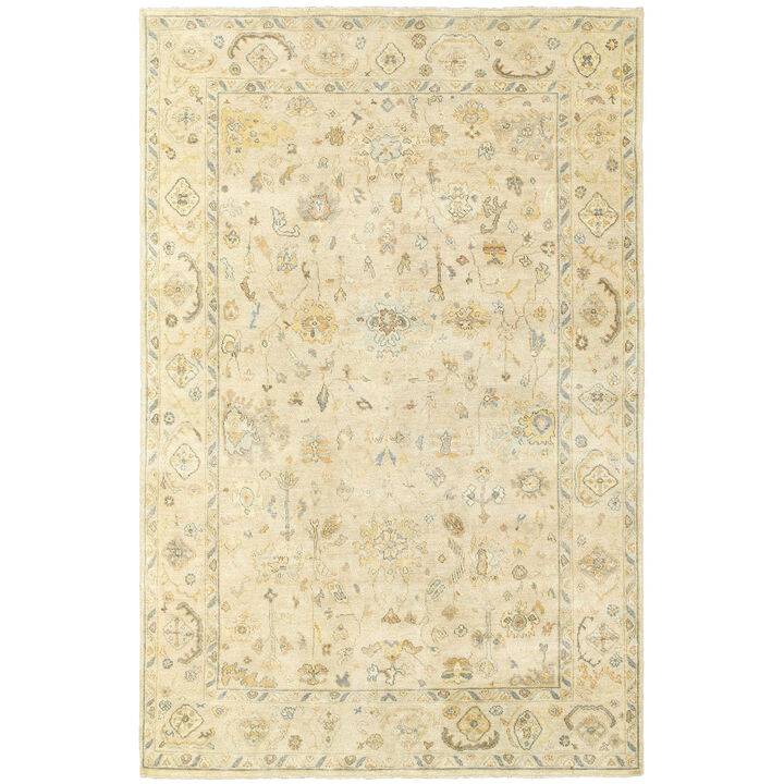 HomeRoots Wool Oriental Hand Knotted Area Rug