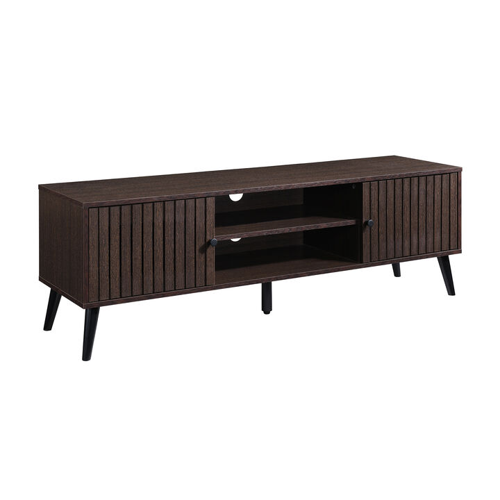 58.27 in. Wood TV Stand with 2 Storage Cabinets Fits TV's up to 65 in.