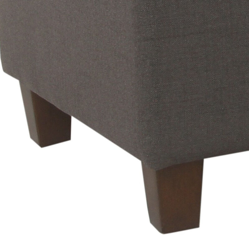 Medallion Print Fabric Upholstered Wooden Bench With Hinged Storage, Large, Blue and Cream image number 2