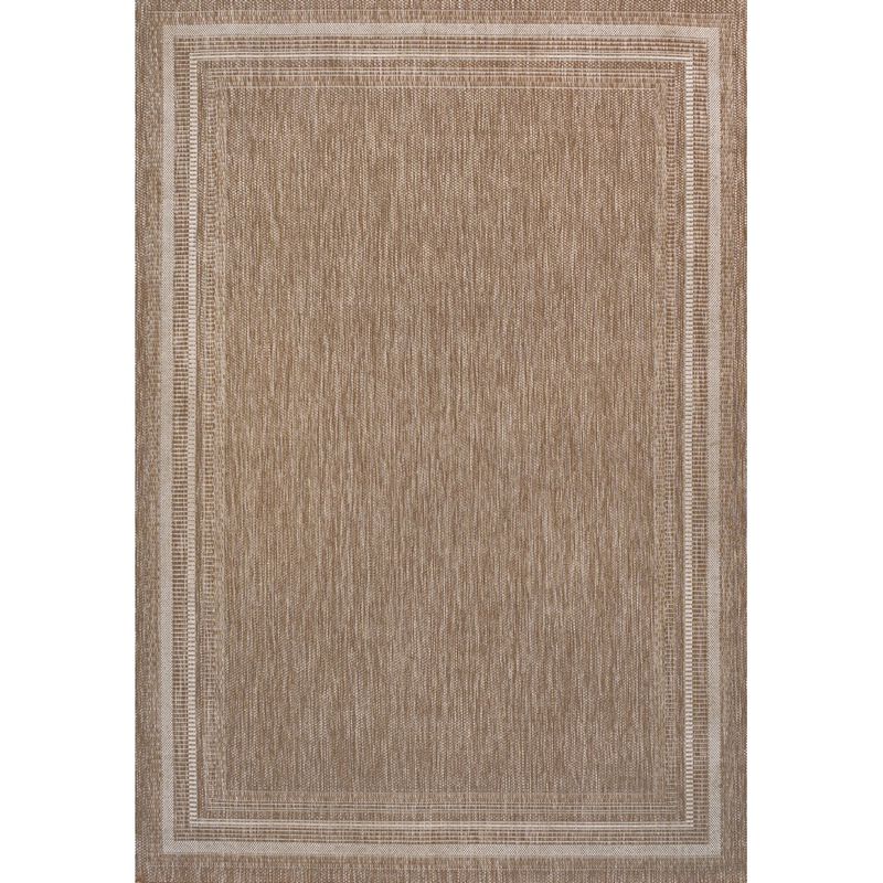 Lido Traditional Casual Pinstripe Border Indoor/Outdoor Area Rug