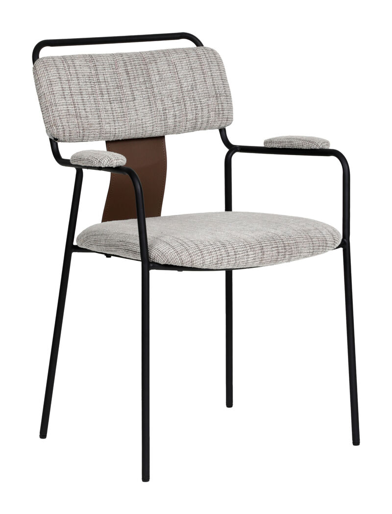 Couva Dining Chair (Set of 2) Gray Tweed