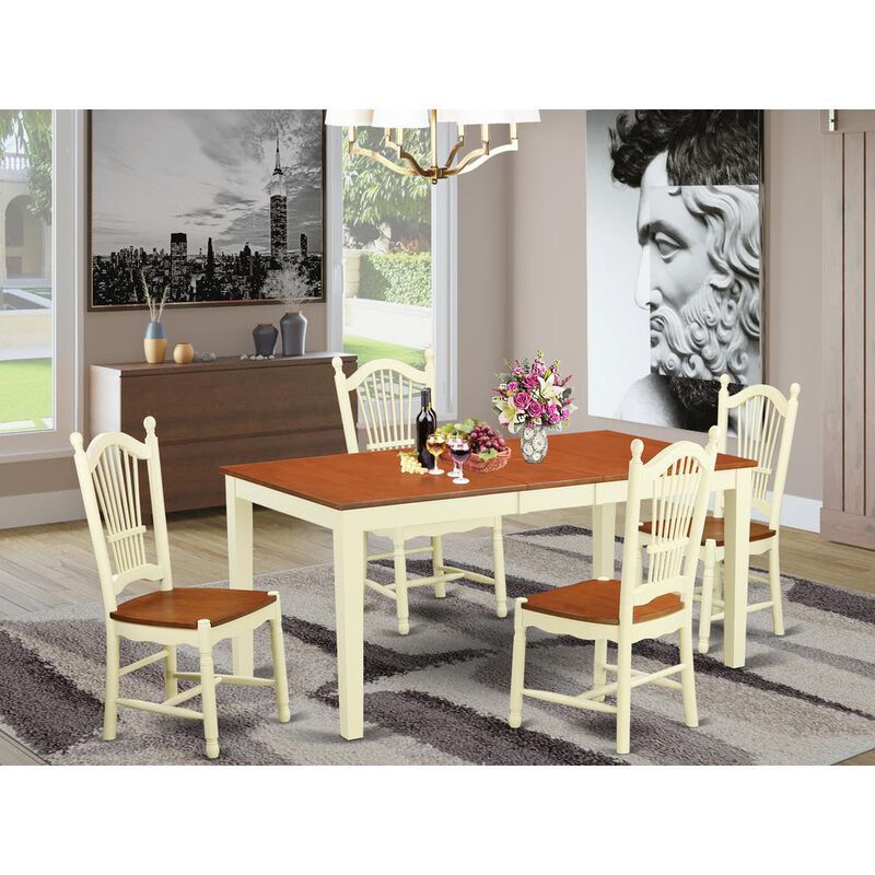 5 Pc Dining room set - Dinette Table and 4 Kitchen Dining Chairs