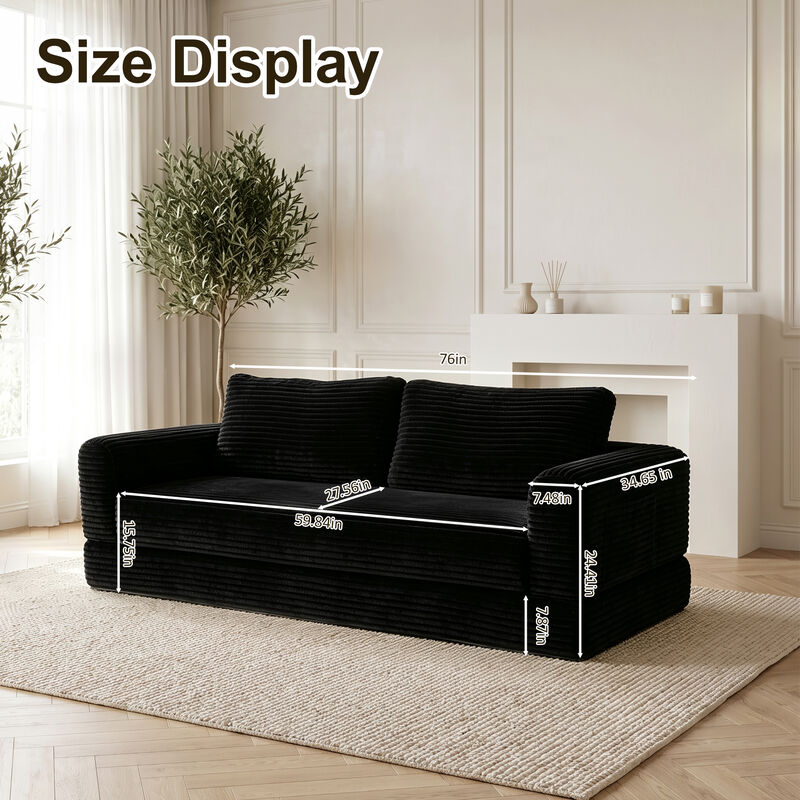 Wujord Convertible Sleeper Sofa Bed image number 9
