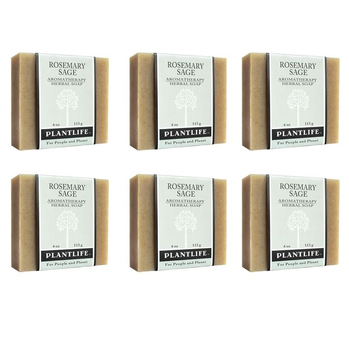 PLANTLIFE BAR SOAP ROSEMARY SAGE 6 PACK