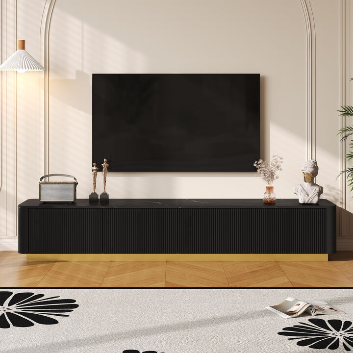 Merax Luxury Fluted TV Stand for TVs