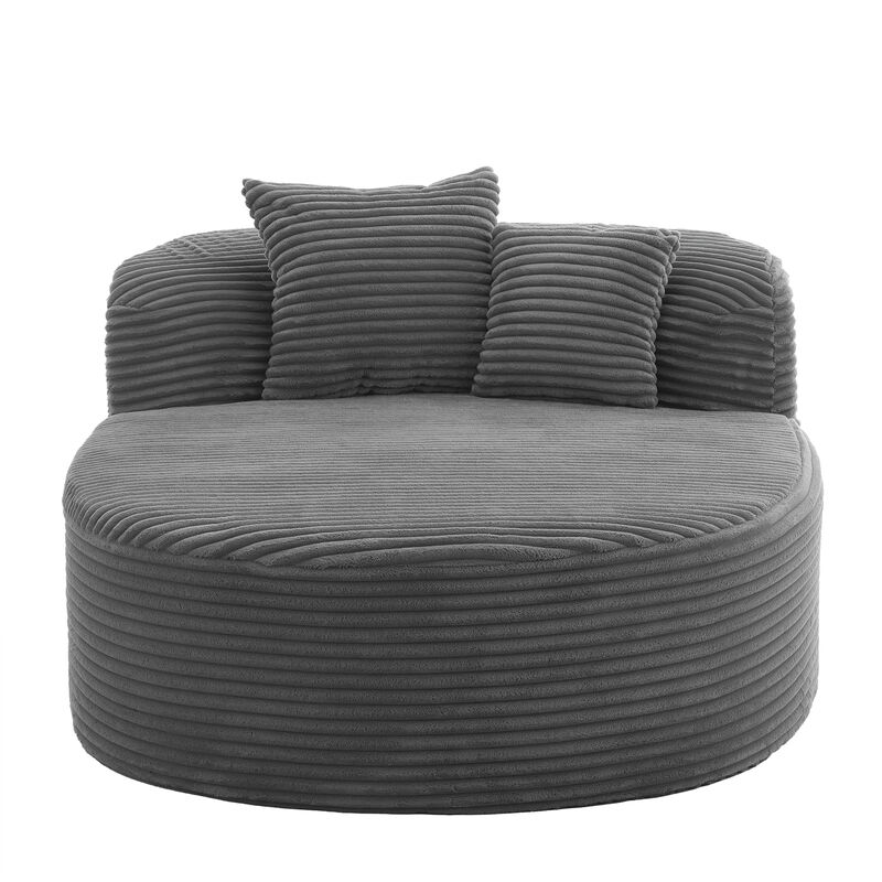 Merax Modern Chaise Lounge Sofa Boneless Couch