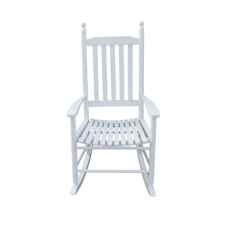 Classic Wooden Porch Rocking Chair for Outdoor or Patio Seating