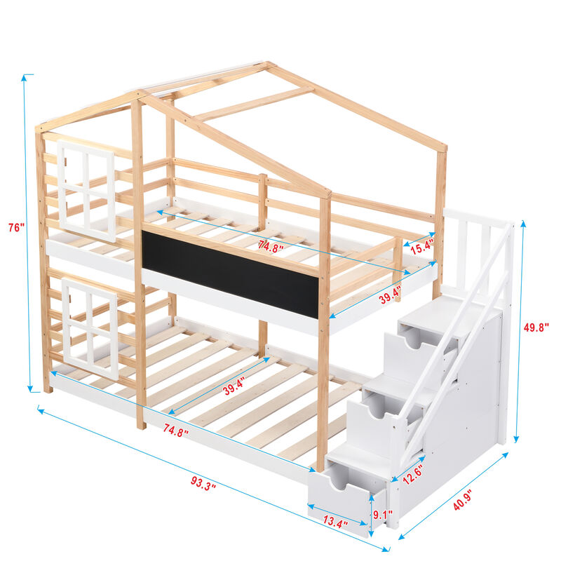 Skedce Twin over Twin Bunk Bed image number 9