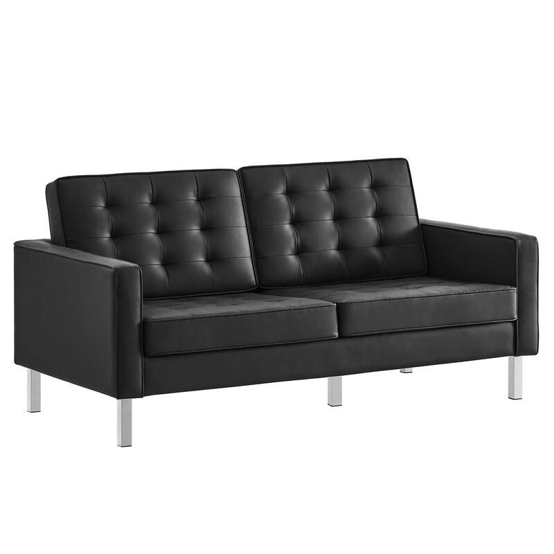 Loft Tufted Vegan Leather 2-Piece Furniture Set image number 5