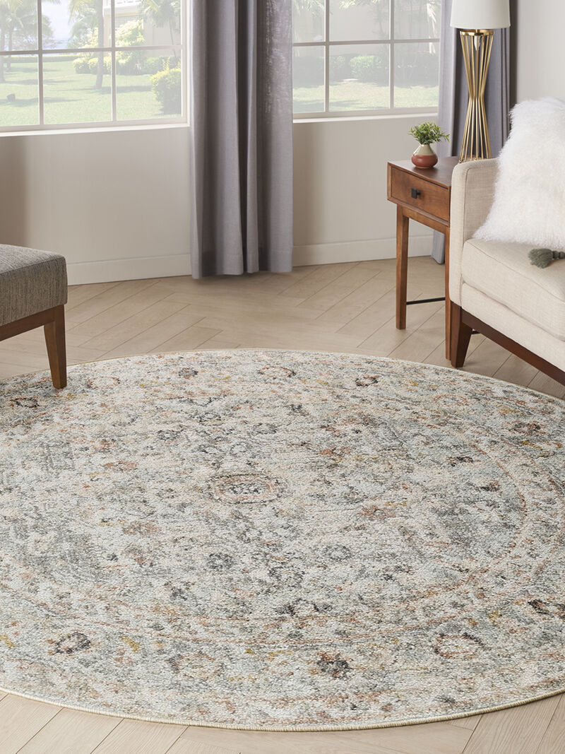 Oushak Home OUS02 Light Gray 7'10" x Round Rug