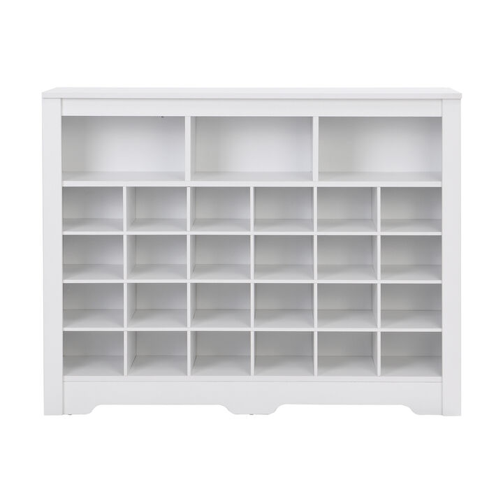 Merax Sleek Design Cubby Console Shoe Cabinet